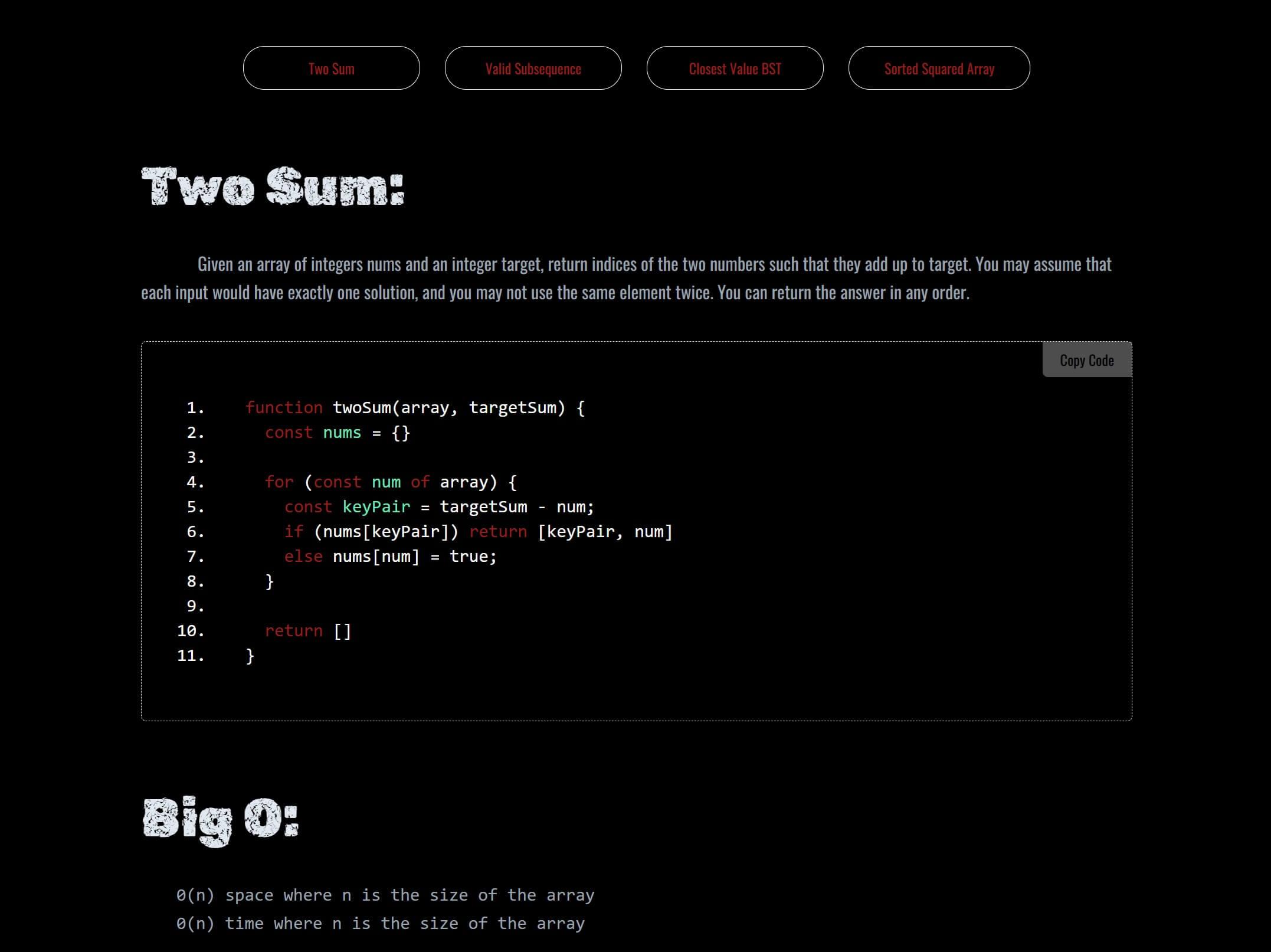 Algorithm Showcase back